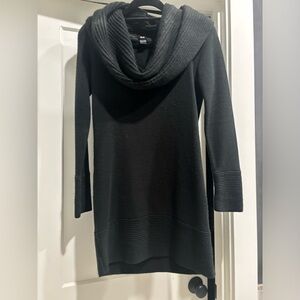 H&M black cowl neck knit dress
